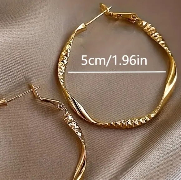 Silver Plated Hoop Earrings - Picture 3 of 4